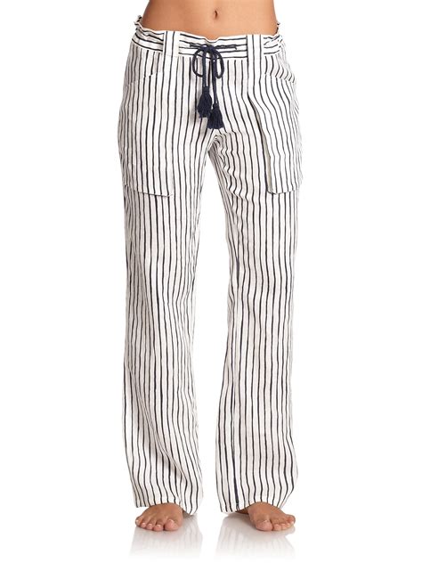 mens burberry blue white linen striped beach pants drawstring|Amazon.com: Drawstring Beach Pants .